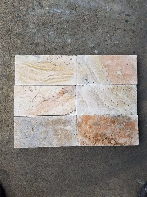 X Scabos Travertine Tumbled Paver Tile For Driveway And Pool Deck