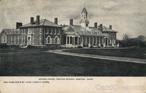 School House Groton School Massachusetts Postcard