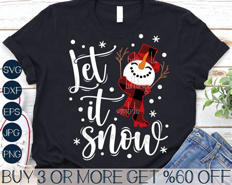 Let It Snow Svg Snowman Svg Christmas Svg Merry Christmas Etsy