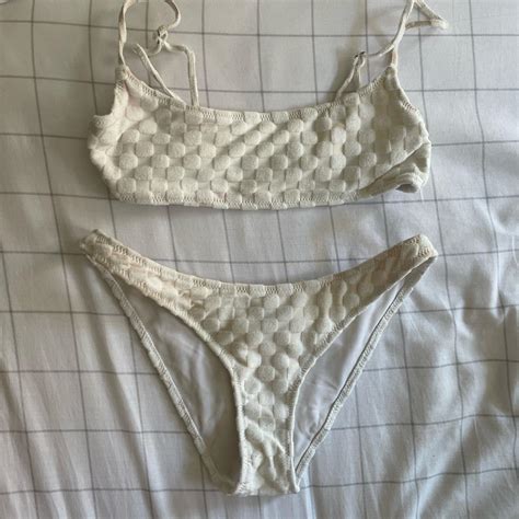 White Traingl Bikini So Cute For Summer Barely Depop