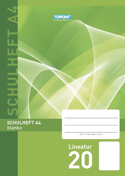 Livepac Office 3 Schulhefte DIN A4 Lineatur 20 Blanco