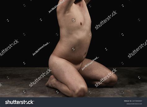 Naked Male Model Yoga Pose Isolated Stock Photo Shutterstock