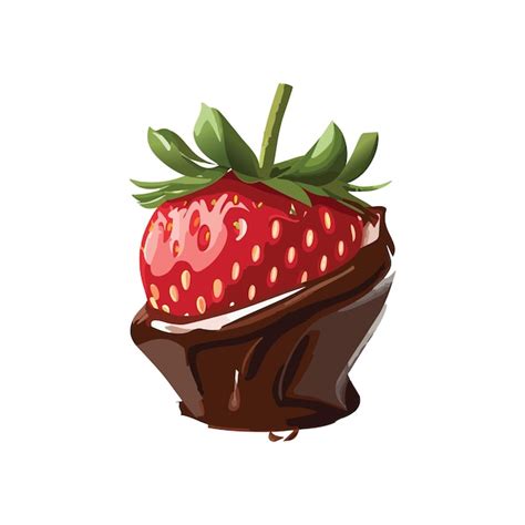 Premium Vector Strawberry Chocolate Drawing