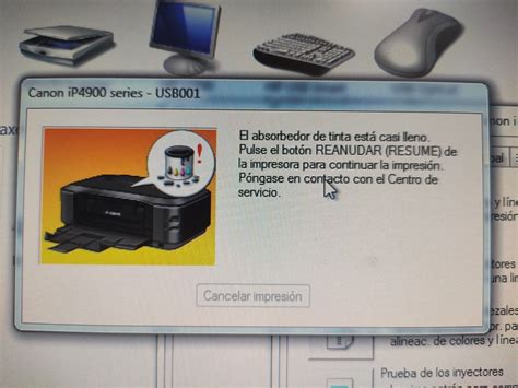 Error Absorvedor De Tinta Canon Mur