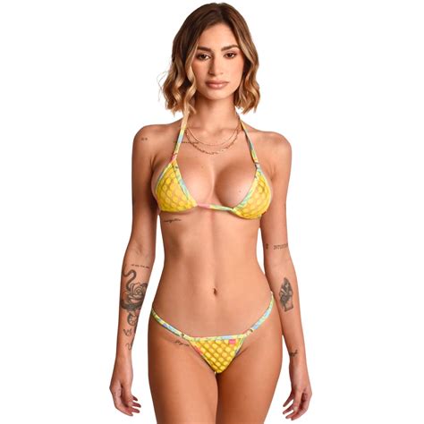 Sunny Land Mesh Bikini Floral Sexy Cute Oh Lola Swimwear