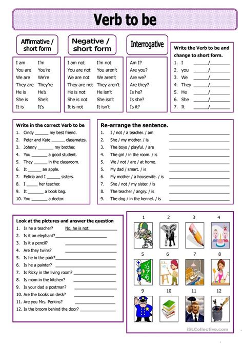 Verb To Be Worksheet Free ESL Printable Worksheets Made By Teachers