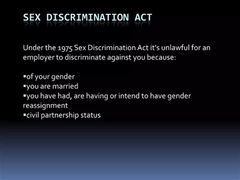 Sex Discrimination Act PPTX