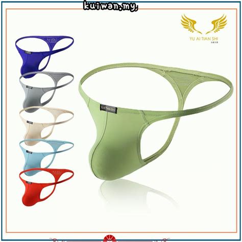 YA Men S Thong Underwear G String Bulge Pouch Bikini T Back Underwear