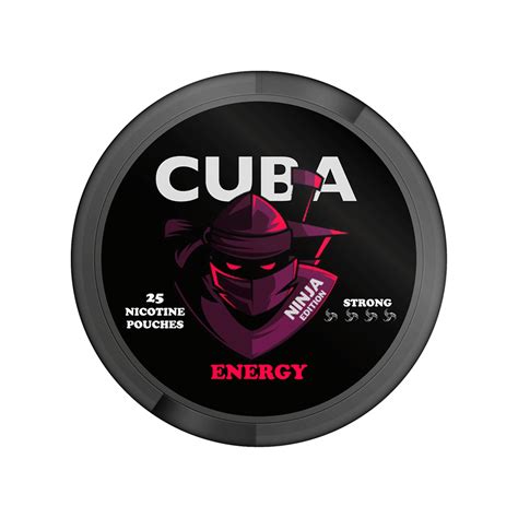 Cuba Ninja Energy Strong Slim Nicotine Pouches Smokeless Philippines