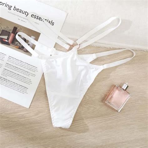 Culotte slip Culotte Léopard à Ceinture Fine en Soie Glacée pour Femme String Solide Lingerie