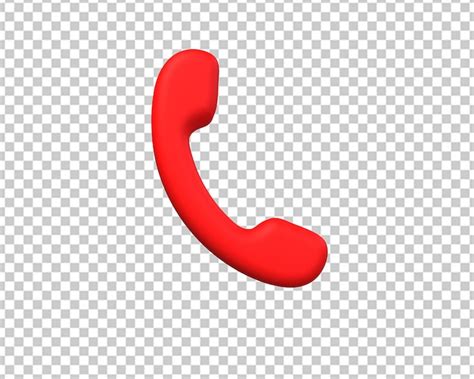 Premium Psd Phone Red Icon 3d