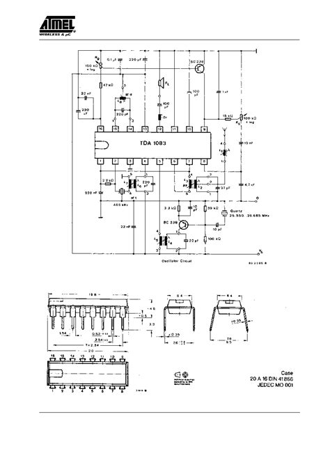 TDA1083 datasheet(7/8 Pages) ATMEL | One Chip AM/FM Radio with Audio ...