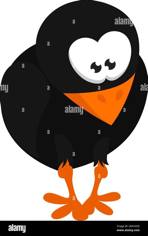 black bird illustrationvector  white background stock vector