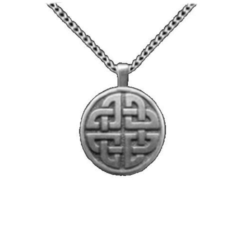 Celtic Round Raised Relief Interlace Lovers Knot Sterling Silver Pendant