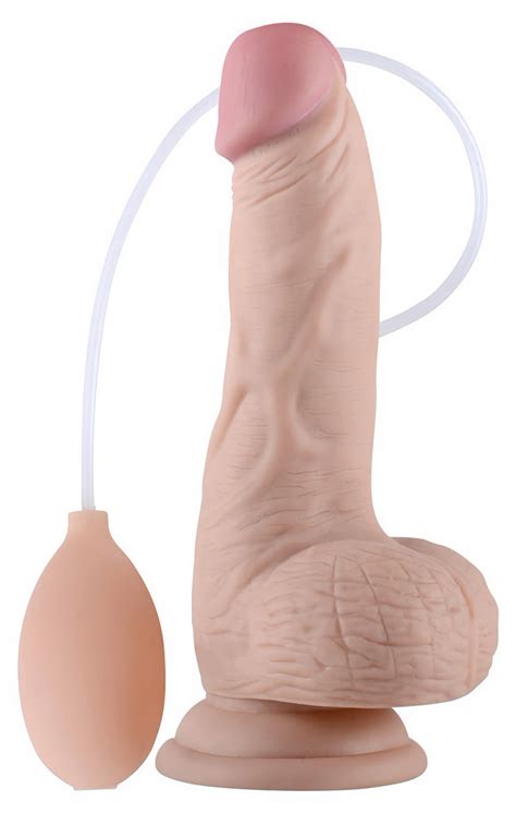 Dildo Soft Cu Ejaculare Si Testicule 8inch Natural DDS