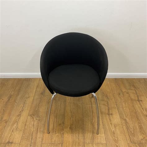 Black Circular Reception Chair U RCH BL 21 ORS UK