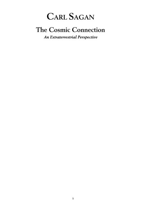 SOLUTION: Carl sagan carl sagan s cosmic connection an extraterrestrial