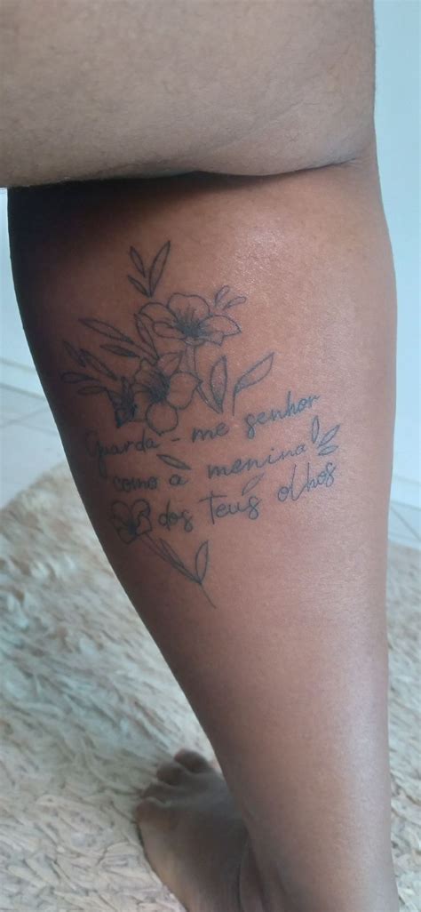Tatuagem Na Batata Da Perna Frases - Tatuagem na batata da perna