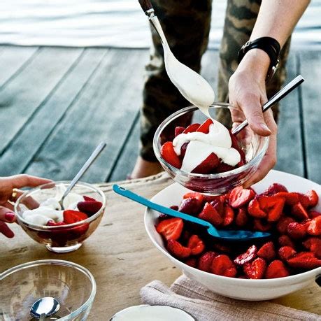 Strawberries with Chamomile Cream Recipe | Bon Appétit