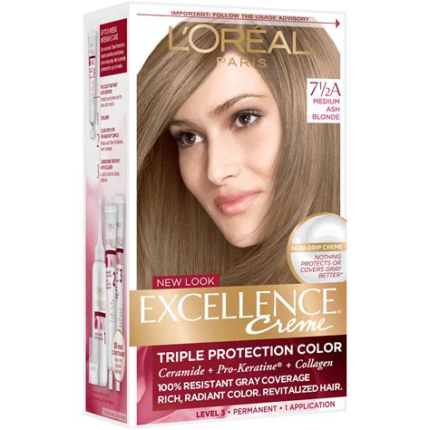 L Oréal Paris Excellence Créme Permanent Hair Color 7 5A Medium Ash Blonde Shop Hair color at