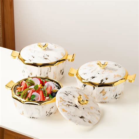 Hywisnok Luxury Piece Qt Hot Pot Food Warmer Cooler Casserole Dish Set With Lids