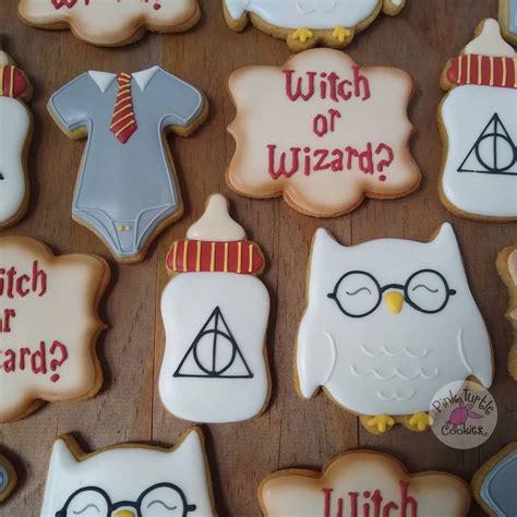 Witch Or Wizard Harry Potter Gender Reveal Baby Shower Cookies Our