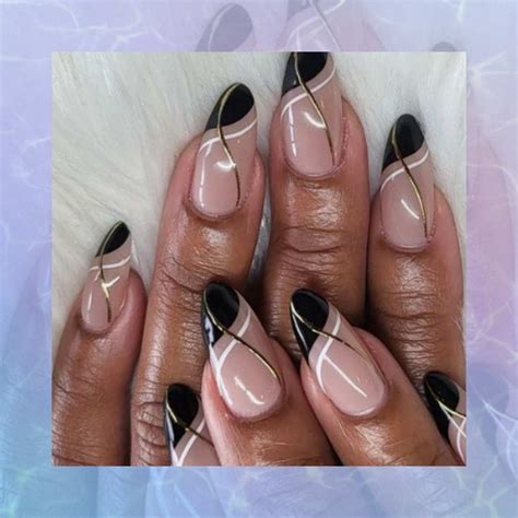 Black And Nude Nails 22 Elegant Manicure Ideas Beauty Revival