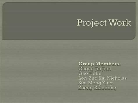 Ppt Project Work Powerpoint Presentation Free Download Id2735785