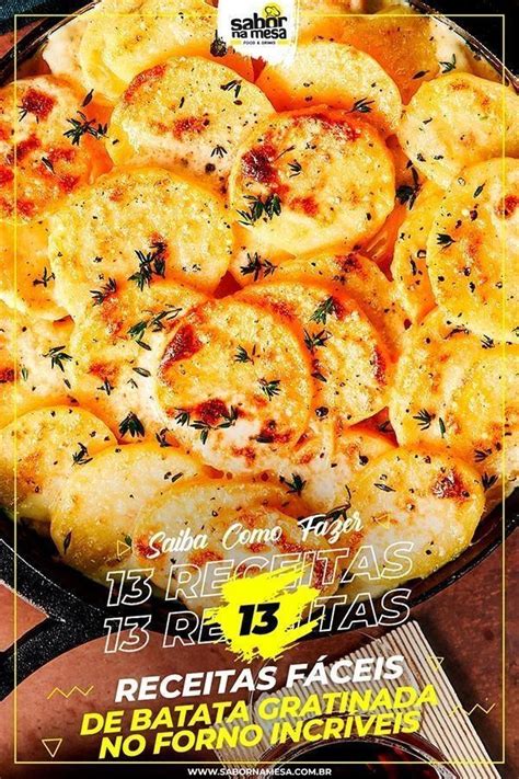 13 Receitas De Batata Gratinada No Forno Simples E Fácil Saiba Como Fazer