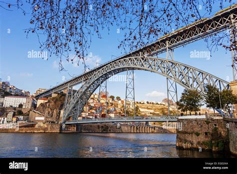 D Luiz Bridge In Porto Portugal Forged Iron Bridge Built In The 19th
