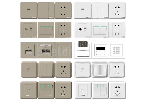 6672. Free Sketchup Electrical Outlets And Switches Models Download