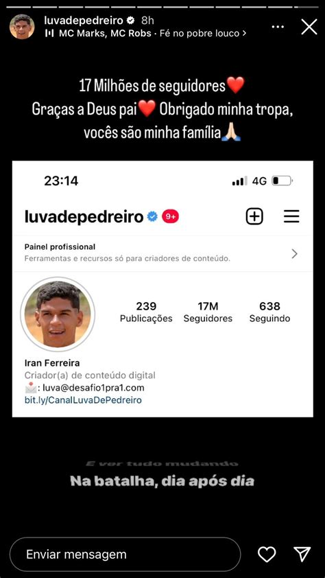 Em nova fase da carreira, Luva de Pedreiro comemora marca de 17 milhões