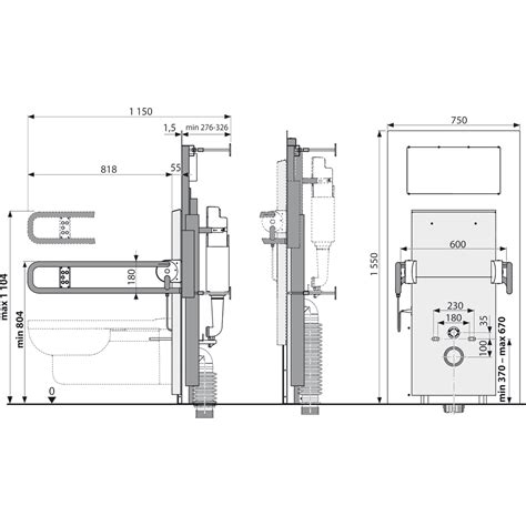 AM101/1500L - WC modul pro suchou instalaci, výškově stavitelný – pro ...