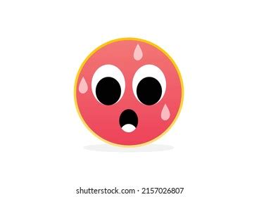 Sweating Hot Amazed Expression Emoji All Stock Illustration