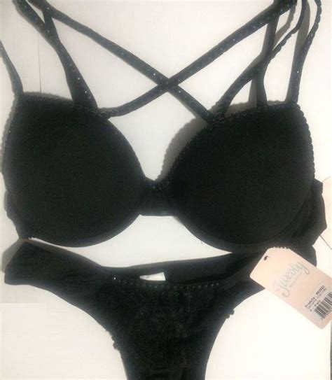 Conjunto De Lingerie Preto Bordado Elo Produtos Especiais