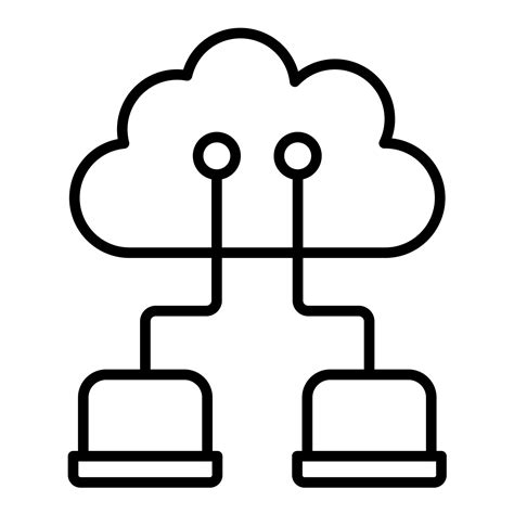 Cloud Network Line Icon 8281446 Vector Art At Vecteezy