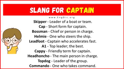 20+ Slang for Captain (Their Uses & Meanings) - EngDic