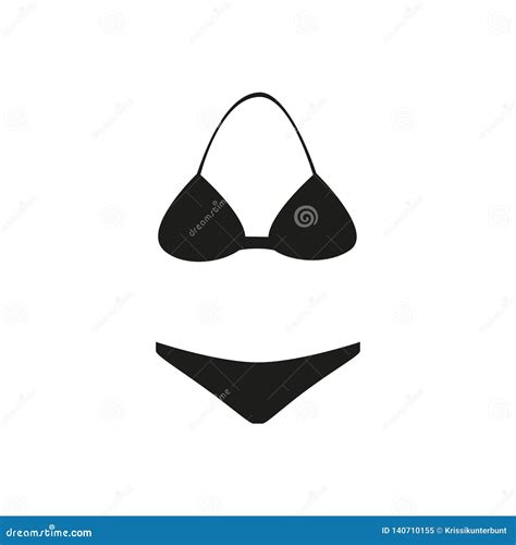 Moda Del Verano Del Icono Del Bikini Aislada En El Fondo Blanco Ilustración del Vector
