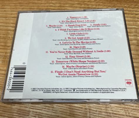 Annie Original 1982 Motion Picture Soundtrack 4607686744