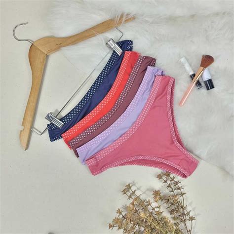Kit C Calcinhas Feminina Conforto Dia A Dia Lingerie Microfibra Shopee Brasil