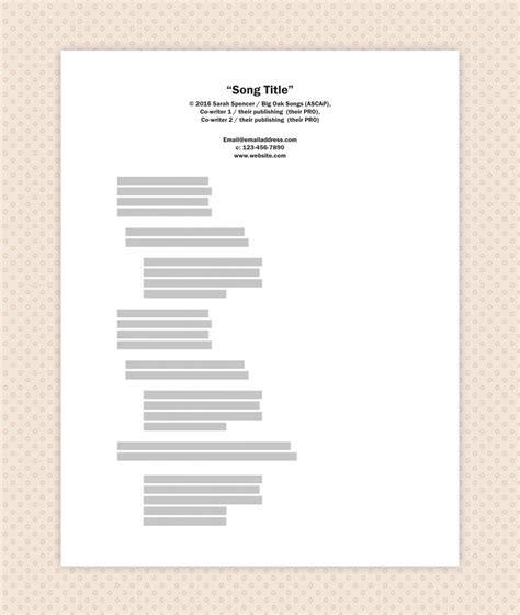 How I Format All My Lyric Sheets • Songfancy