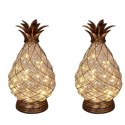 Pineapple Decorative Lights Set Of 2 Bed Bath And Beyond Home Office