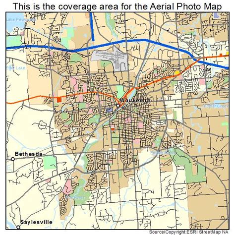 Aerial Photography Map of Waukesha, WI Wisconsin