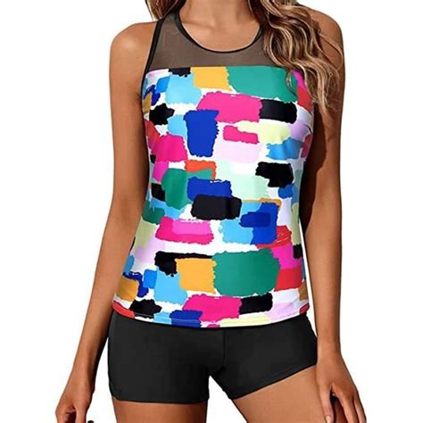 Maillot De Bain Femme Pi Ces Taille Haute Ventre Plat Sexy Push Up Rembourr Bikini T Plage