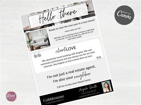 Modern Real Estate Introduction Flyer Template Design Real Etsy