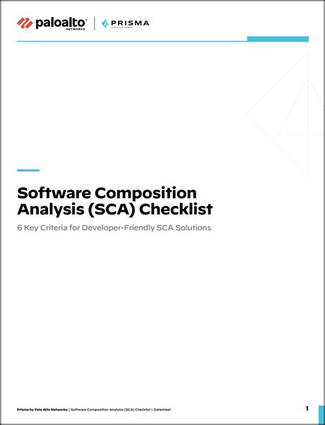 Software Composition Analysis Sca Checklist Wisdom Interface