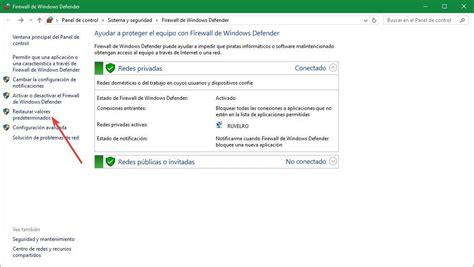 Cómo restablecer toda la configuración del Firewall de Windows 10