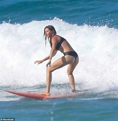 Gisele Bundchen Wows In Skimpy Bikini As She Shows Off Her Surfing Skills Daily Mail Online