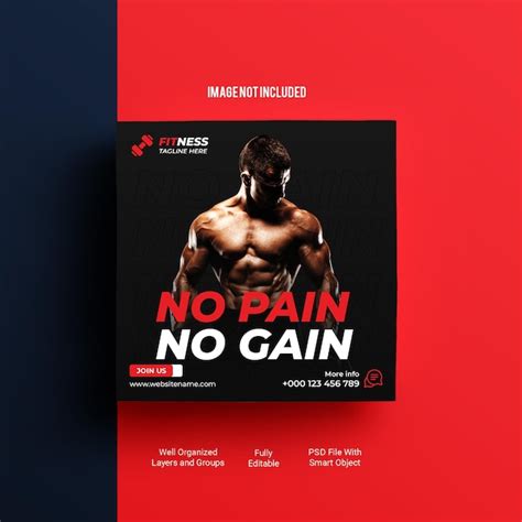 Banner Di Instagram Promozionale Per Palestra E Fitness O Modello Di