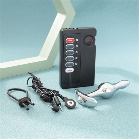 Electro Shock Metal Butt Plug With Shock Penis Plug Cock Ring E Stim Massager Electrical Anal